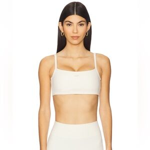 437 micro cream sports bra top